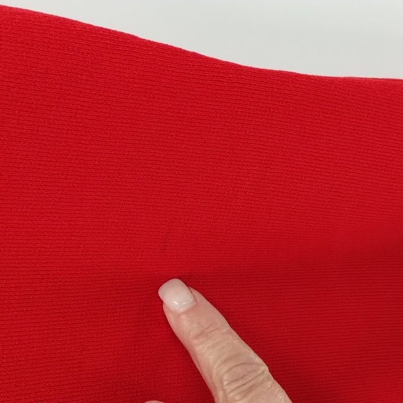 Chico's Designs tank solid red v neck size 3 XL 16 stretch sleeveless - Picture 5 of 7